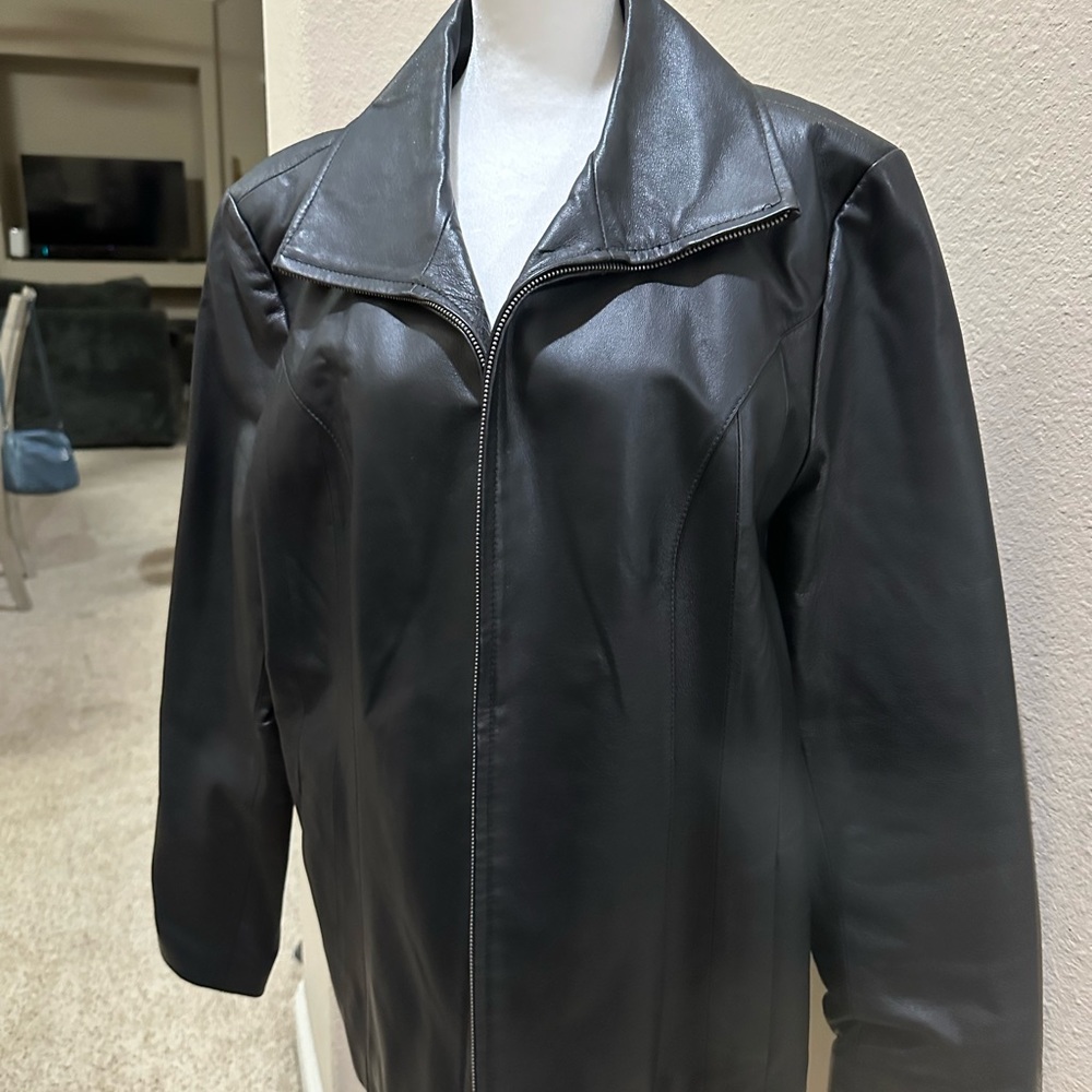 Leather Jacket with front Ziipper